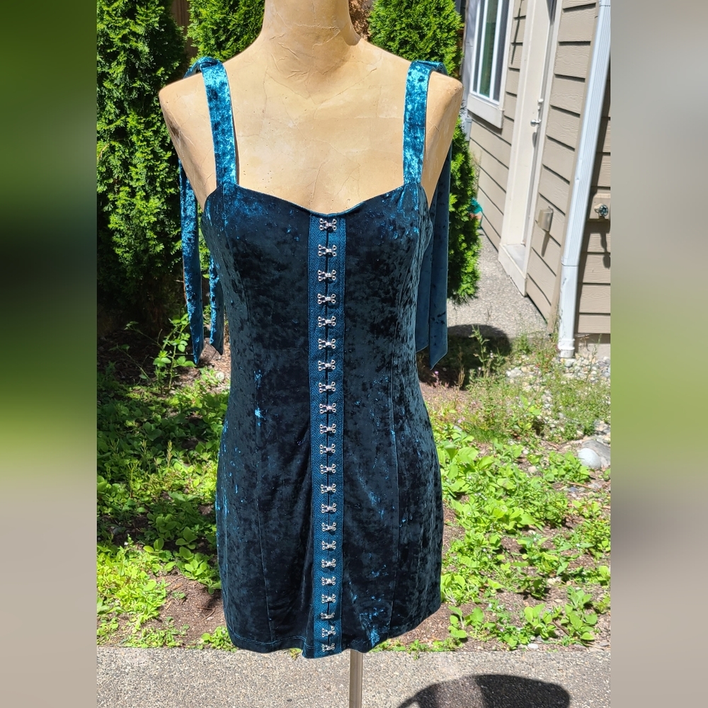 Sexy crushed velvet dress